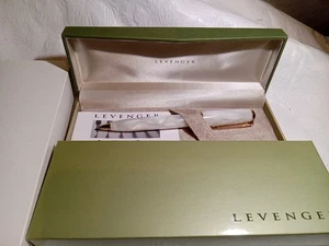 LEVENGER True Writer Swirl & Gold Ballpoint Pen - Frost Pearl W/ Box. Writes! - Picture 1 of 8