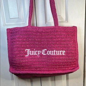 NWT Juicy couture pink straw tote viva La juicy purse bag - Bild 1 von 5