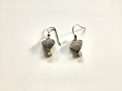 Brighton Heart Earrings Clear Crystals Silver - Image 1 of 2