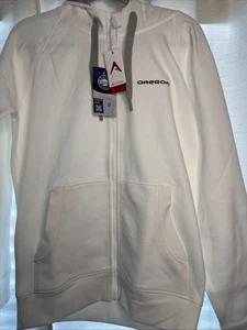GIACCA UOMO piccola OREGON DUCKS BIANCA ANTIGUA MANICA LUNGA ZIP SPEDIZIONE GRATUITA A25 - Foto 1 di 5