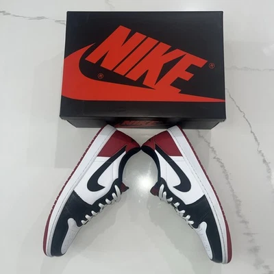 Air Jordan 1 Retro OG Low Black Toe Red White Size 14 Sneaker Shoes CZ0790-106 - Image 1 of 4