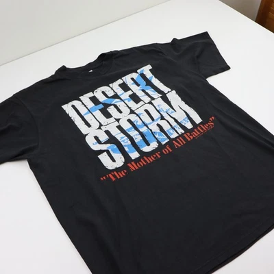 Camiseta De Colección Años 90 Desert Storm Tour XL/L Hecha en EE. UU. Camiseta Cancelada Saddam Hussein Foto 1 de 4