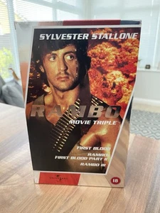 RAMBO TRILOGY VHS VIDEO BOXSET FIRST BLOOD / RAMBO / RAMBO III - Picture 1 of 13