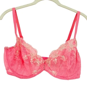 Victoria's Secret Dream Angels Damen-Push-up-BH mit Blumenspitze Größe 34DD koralle - Bild 1 von 6