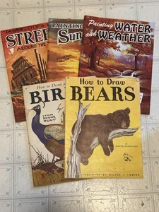5 Walter Foster Painting Art instruction books Street Sunset Water Weather Birds - Picture 1 of 13