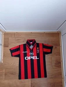 Camiseta de fútbol vintage AC Milan Lotto 95/96 local XS para hombre Opel Maglia - Imagen 1 de 6