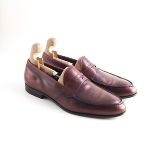 Prada Penny Loafers 2D1651 Red Leather Mens Shoe Size EU 41.5 US 8.5 - Picture 1 of 12
