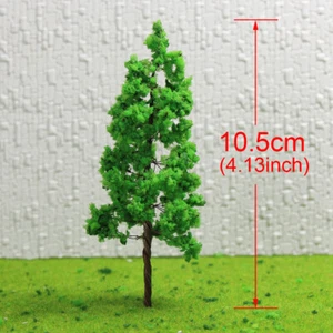 G11054 10-40pcs HO Scale 1:87 Train Layout Model Trees Light Green 11cm Secenery - Picture 1 of 10