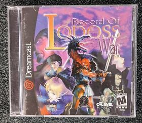 Record of Lodoss War Sega Dreamcast Video Game, 2001 CIB DOES NOT PLAY
