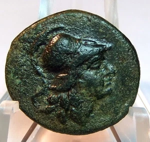 PAMPHYLIE, SEITE. 2.-1. Jh. v. Chr., Drachme, Gegenmarke. SMARAGDGRÜNE PATINA. - Bild 1 von 2