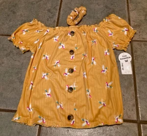 Mädchen One Step Up Knopfleiste geripptes Einhorn S/S Top mit passendem Scrunchie 14/16 - Bild 1 von 5