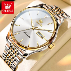Relojes de pulsera mecánicos automáticos OLEVS para hombre de lujo impermeables con fecha comercial - Imagen 1 de 12