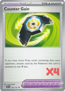 Juego de 4x Counter Gain 169/191 Surging Sparks Pokemon TCG - Imagen 1 de 1