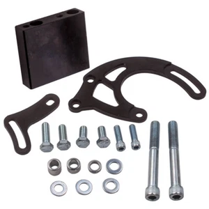 Short Water Pump Power Steering Bracket For Chevy Big Block 454 Black - Bild 1 von 12