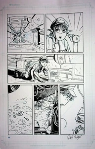 JEFF WEIGEL Signed Quantum Mechanics HAND INKED INTERIOR PAGE 66 Oni Press #JW - Picture 1 of 2