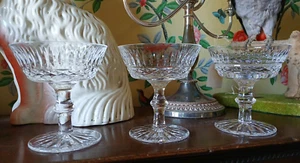 4 Inch Waterford Champagne Sherbet saucer glasses Irish Crystal Tramore x 3 - Picture 1 of 8
