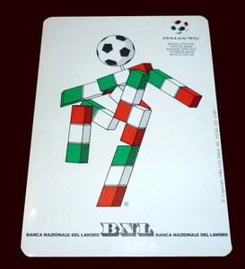 FIFA WORLD CUP 1990 - Rare Official STICKER 3,93" x 315"