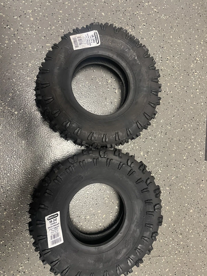 Set Of 2 = 58-242 Oregon Snow Thrower Tire 13x5.00-6 - Image 1 of 4