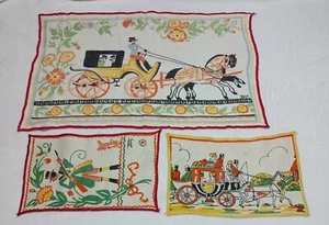 Lot of 3 Tony Sarg 2 Vintage Linen Napkins 1 Vintage 17x10 Placemat - Picture 1 of 13