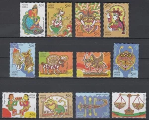 INDIA 2010 SET/12 STAMP ASTROLOGICAL SIGNS, ZODIAC   .MNH - Picture 1 of 1