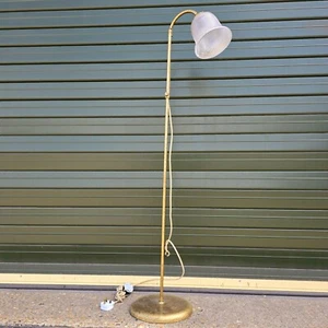 Laura Ashley Standard Floor Lamp Brass Height Adjustable Vintage Made in England - Picture 1 of 23