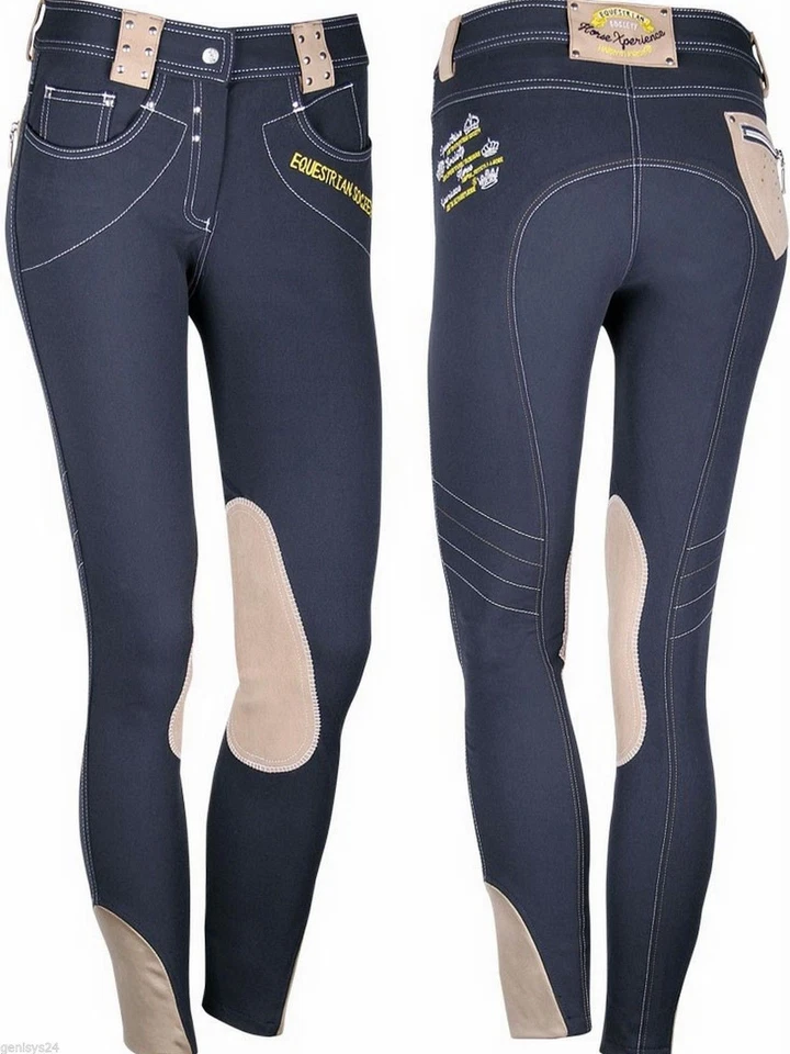 Harrys Horse Damenreithose Richmond, Strass und Ziernähte, Kniebesatz, total ecl - Bild 1 von 1