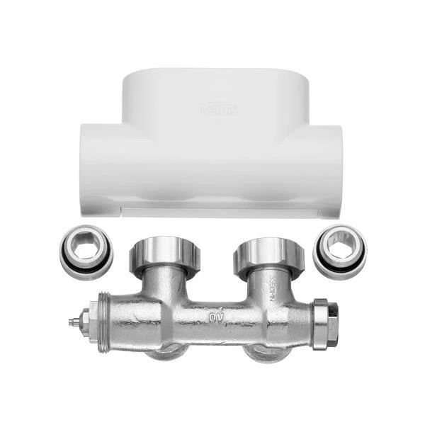 Kermi Ventilhahnblock Eckform inkl. Blende chrom - Bild 1 von 1