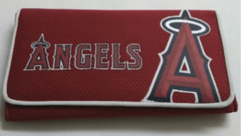MLB Los Angeles Angels Organizer Mesh Wallet LA Clutch Womens Purse - Red Cover