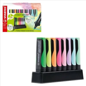 Evidenziatore stabilo green boss set kit 8 pezzi per ufficio scuola scrivania - Foto 1 di 5