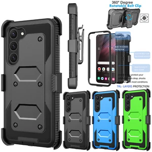Funda con clip para cinturón para teléfono Samsung Galaxy S23/S23+ Plus con protector de pantalla - Imagen 1 de 40