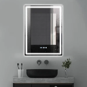 Dimmerabile Antiappannamento LED-Bagno-Specchio-con-Luci De-fogging Time 500*700mm USA - Foto 1 di 22