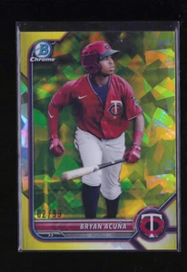 2022 Bowman Draft Sapphire Edition Yellow Bryan Acuña /99 - Picture 1 of 2