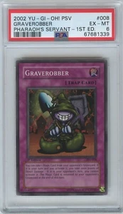 2002 Yu-Gi-Oh! Graverobber 1st Edition Super Rare #PSV-008 PSA 6 EX-MT - Picture 1 of 2