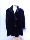Beaver Faux Fur Coat Jacket Black XL Women's 31450