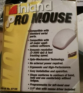 Inland Pro Serial Mouse 07120 New Open Box without S/W Disk - Picture 1 of 5