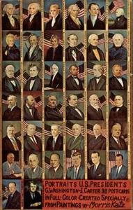 U.S. PRESIDENTS from George Washington to Jimmy Carter Paintings by Morris Katz - Picture 1 of 2