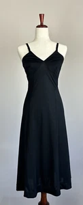 Vintage Textron Slip Womens 32/12 Tall Black Midi Adjustable Straps - Picture 1 of 15