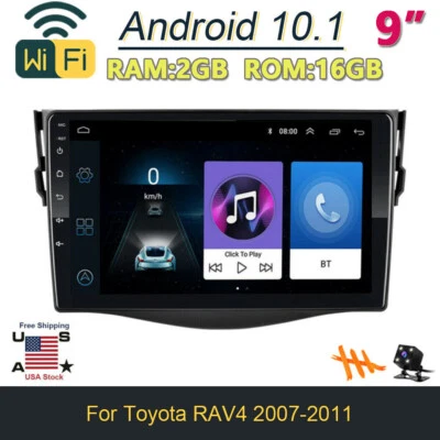 9" Android 11 Car Stereo Radio GPS For Toyota RAV4 2007-2011 MP5 Player 2GB+16GB - Image 1 of 4