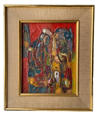 LA SAGRADA FAMILIA - GRAN ÓLEO EXPRESIONISTA FRANCÉS SOBRE TABLA - PINTURA MÍSTICA Foto 1 de 4