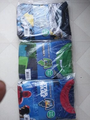 3 conjuntos de roupa de dormir super-herói tamanho 10 a 12 - Imagem 1 de 4
