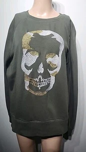 Zadig & Voltaire Upper Camo Skull  Embroidery Sweatshirt Size M - Picture 1 of 8