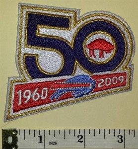 1960-2009 BUFFALO BILLS 50TH ANNIVERSARY NFL FOOTBALL EMBLEM CREST PATCH