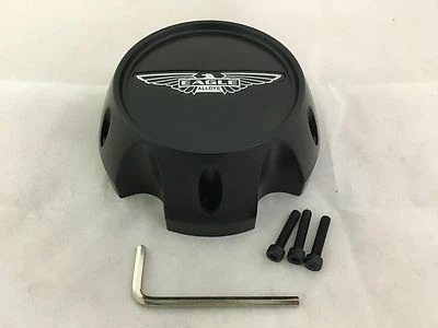 TAPA CENTRAL LLANTA NEGRA MATE PLANA EAGLE AE ALEACIONES HARDROCK ACC 3288 08 AEWC  Foto 1 de 2