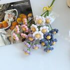 Handmade Crochet Knitted Multi Colored Wild Flower Bouquet 4 Stems