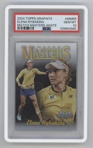 2024 Topps Graphite Match Masters bianco /10 Elena Rybakina #MMER PSA 10 - Foto 1 di 2