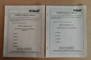 Hobart Welder Model Handler OM-883 & Model OM-820 Piecemaker 14A Owners Manuals - Picture 1 of 7