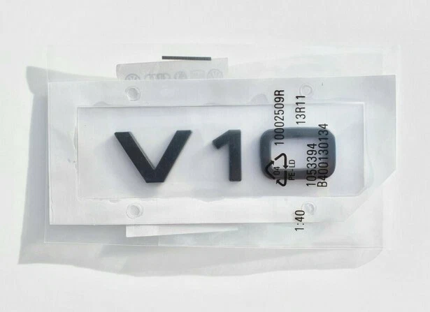 2 PIEZAS V10 AUDI LETRAS TRASERAS PARA GUARDABARROS LATERAL DEL ALA, INSIGNIA, EMBLEMA S6 S8 R8 R8+ Foto 1 de 1