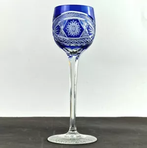 Glas Wine Glass Crystal Flashed Glass Hand Cut Schleuderstern Um 1950 R730 - Picture 1 of 10