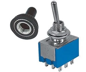 1 PIEZA 3PDT (ENCENDIDO-APAGADO) 9P MINI INTERRUPTOR 6AMP125V GOMA CVR #66-1215/66-5000 - Imagen 1 de 3