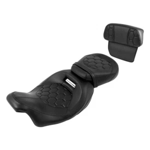 Driver & Passenger Seat Backrest Pad Fit For Harley Touring Models 2014-2023 US - Picture 1 of 11